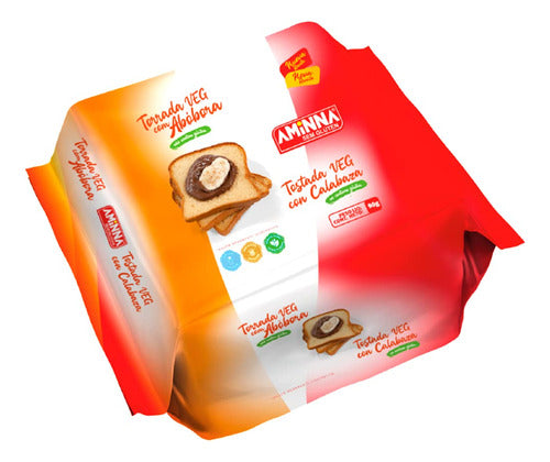 Torrada Veg Com Abóbora Sem Glúten Aminna 90g