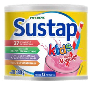 Complemento Alimentar Sustap Kids Morango 380g