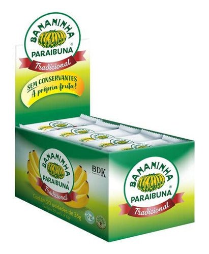 Bananinha Sem Glúten 20 unidades 36g Bananinha Paraibuna
