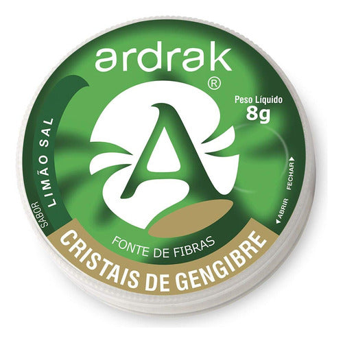 Cristais De Gengibre Limao Sal 8G Ardrak