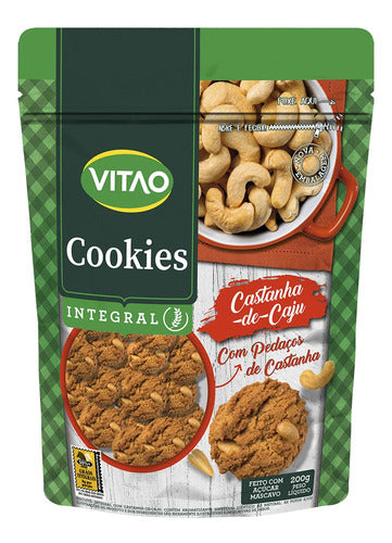 Cookies Integrais Castanha De Caju Vitao 200g