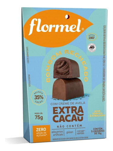 Pouch Bombom Recheio Creme Extra Cacau Flormel 75g