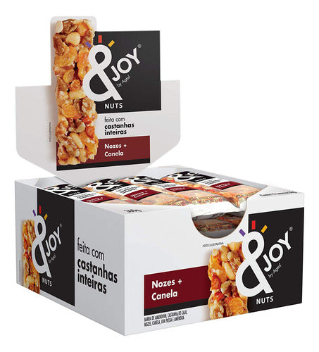 Barra de Nuts Mixed Nozes e Canela Display c/ 12 Unidades 30g &Joy Agtal