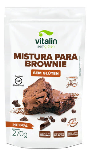 Mistura Para Brownie Integral Sem Glúten Vitalin 270g