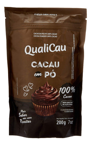 Cacau Em Pó Alcalino 100% 200g Qualicoco