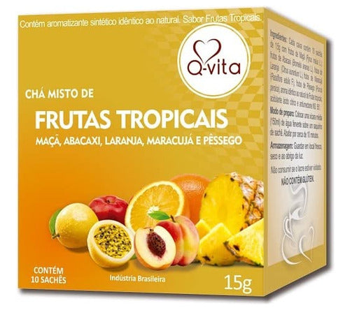 Cha Frutas Tropicais 15G 10 Saches Q-Vita