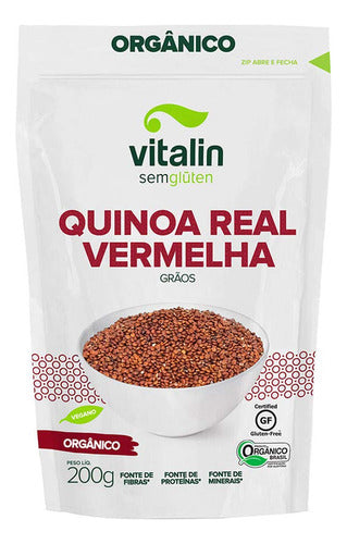 Quinoa Real Vermelha Grãos Orgânica Vitalin 200g