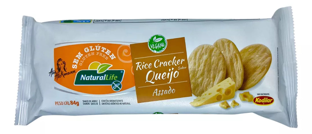 Rice Cracker Sabor Queijo Sem Glúten e Vegano 84g | Natural Life