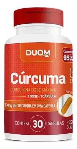 Cúrcuma dose máxima 130mg 30 cápsulas | Duom