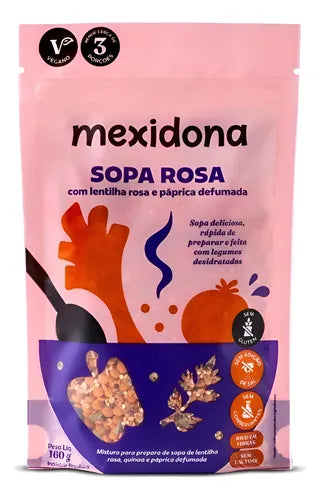 Sopa Sem Glúten 160g - Lentilha Rosa e Páprica Defumada