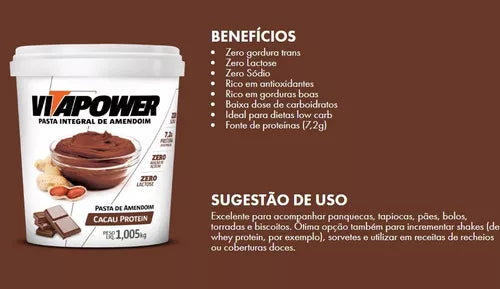 PASTA INT.DE AMENDOIM 1.005KG CACAU PROTEIN