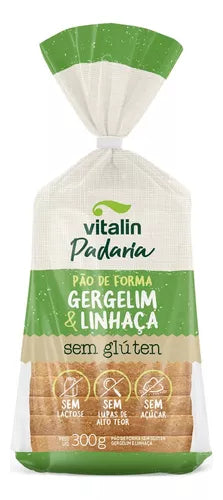 Pao De Forma Sem Gluten/ Lactose 300g Gergelim/ Linhaca