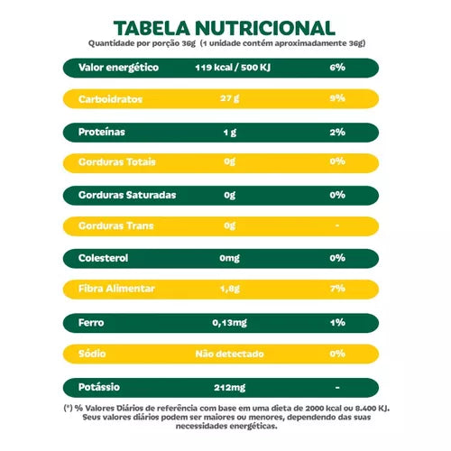 Bananinha Paraibuna, Tradicional, 36 Gramas, Caixa Com 40