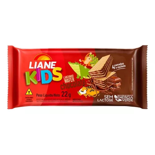 Lanchinho Wafer Kids sem Lactose 18g sabor Chocolate | Liane