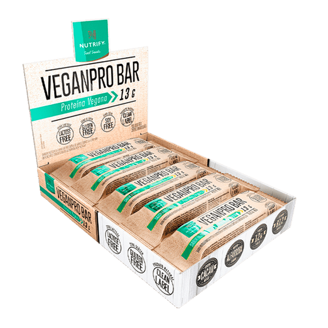 VeganPro Bar sem Glúten 10x40g sabor Amendoim | Nutrify