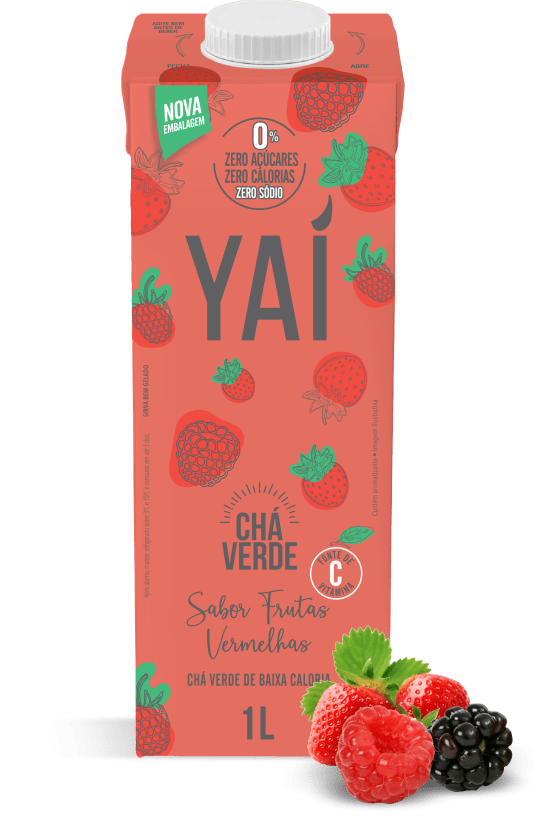 Chá Verde Frutas Vermelhas 1L Yaí