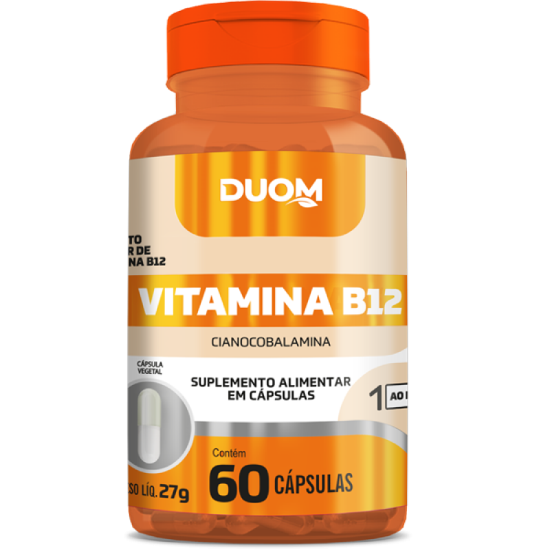 Vitamina B12 60 cápsulas 450mg Duom