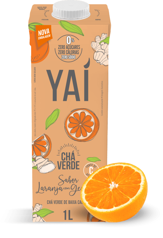 Chá Verde Laranja C/Gengibre 1L Yaí