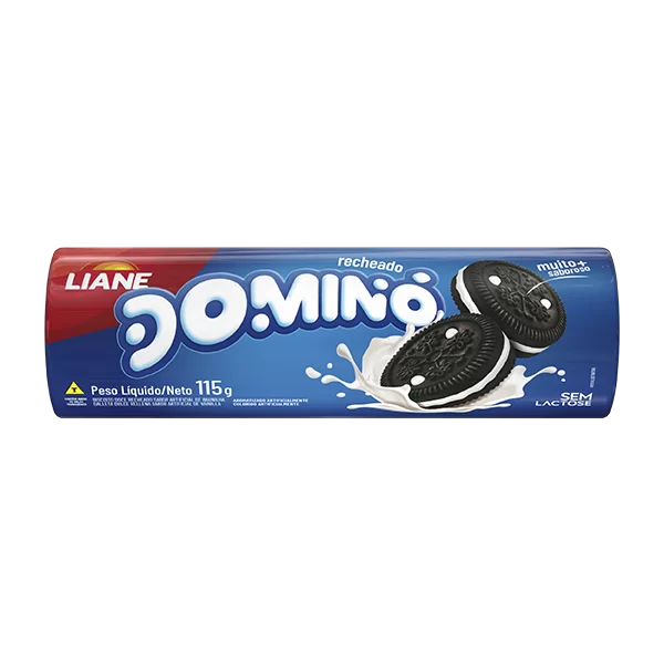 Biscoito Recheado sem Lactose 115g sabor Domino | Liane
