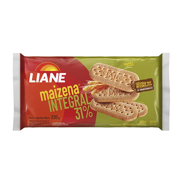 Biscoito sem Lactose sabor Maizena Integral 330g | Liane