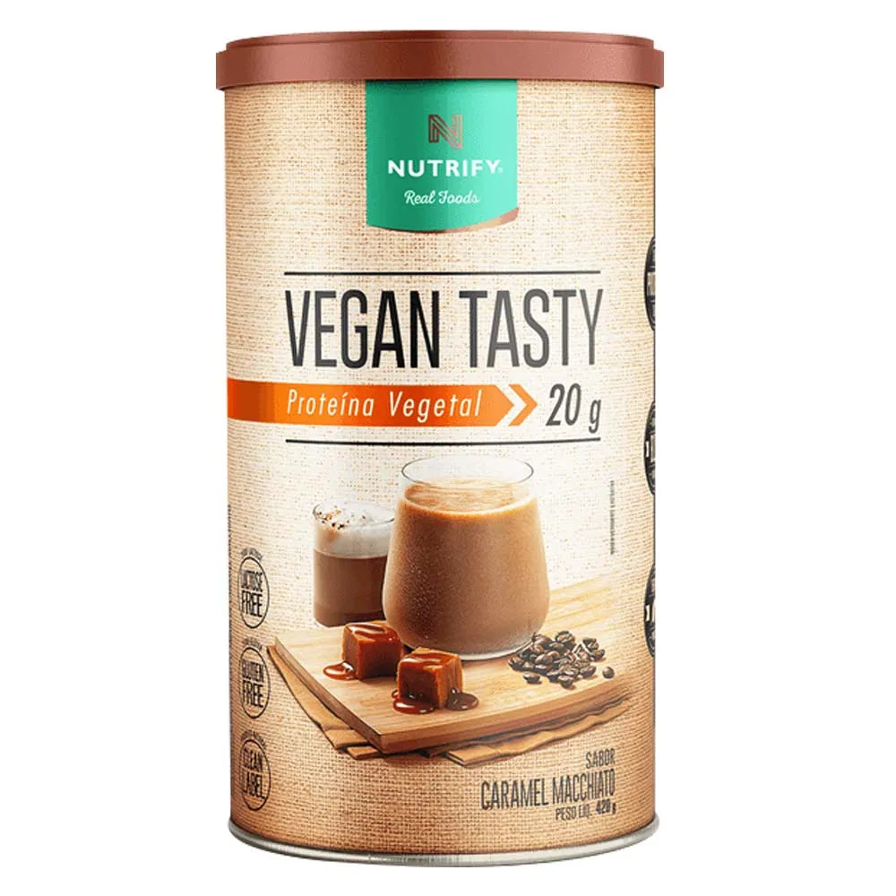 Vegan Tasty Proteína Vegetal 420g sabor Caramelo Macchiato | Nutrify