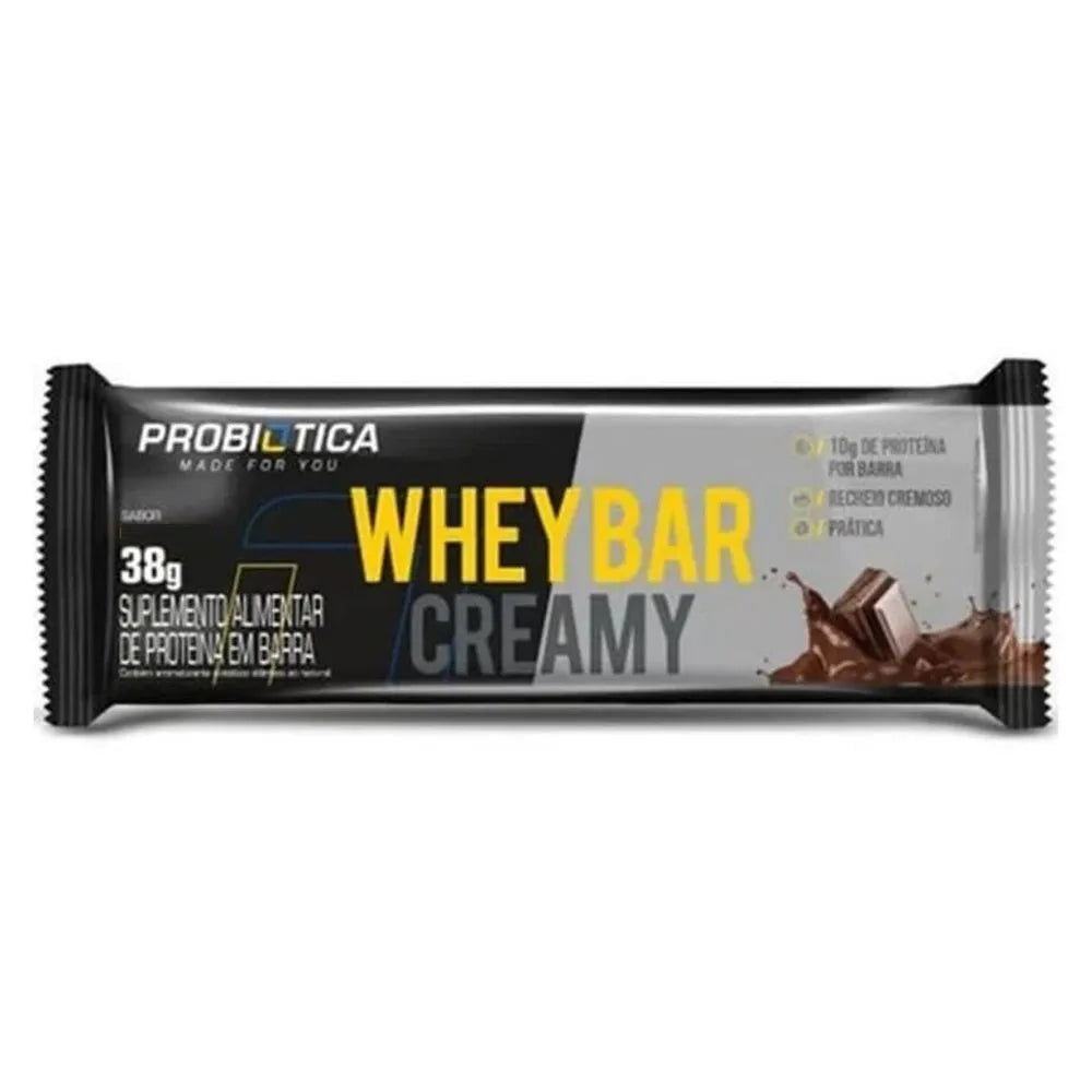 Whey Bar Creamy 12x38g sabor Cookies & Cream | Probiótica