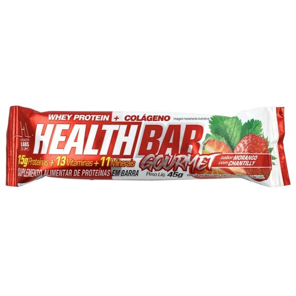 Healthbar Gourmet 12X45G Morango