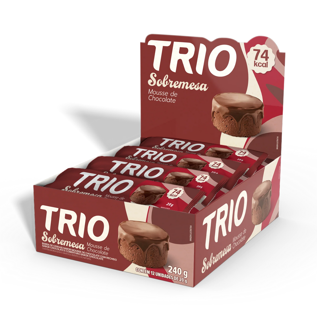 TRIO SOBREMESA 12X20G MOUSSE DE CHOC.