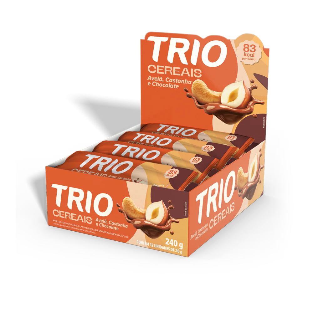 TRIO CEREAIS 12X20G AVELA CAST.C/CHOC.