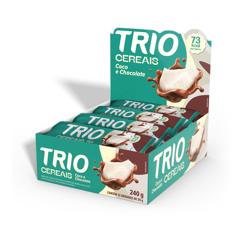 TRIO CEREAIS 12X20G COCO C/CHOC.
