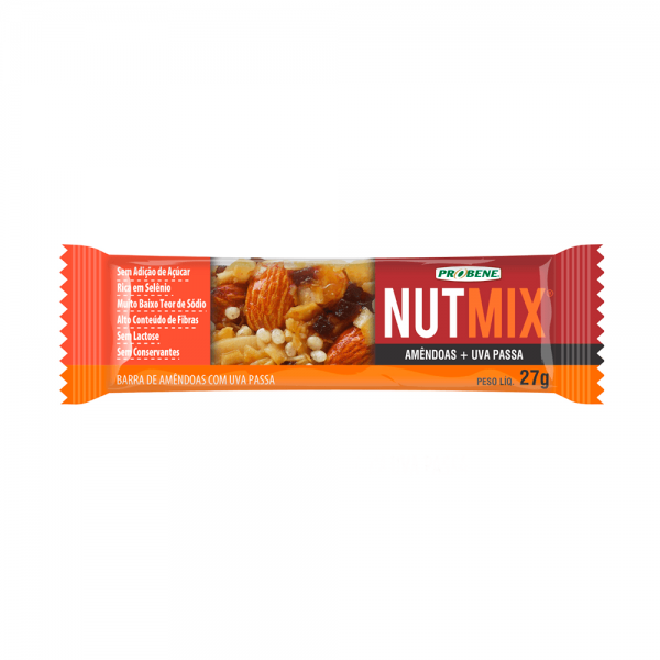Nutmix Amêndoas e Uva passa 16 unidades 27G - Probene