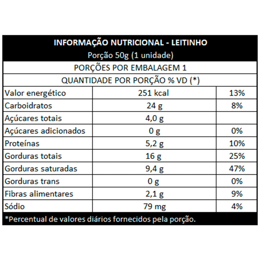 Recheado Pasta de Amendoim Leitinho Zero Açúcar/Glúten 12x50g | La Ganexa