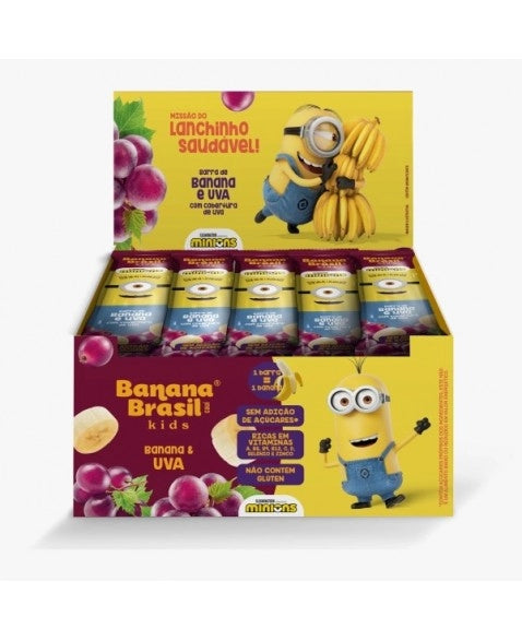 Barra Banana Kids 20x22g sabor Uva | Banana Brasil