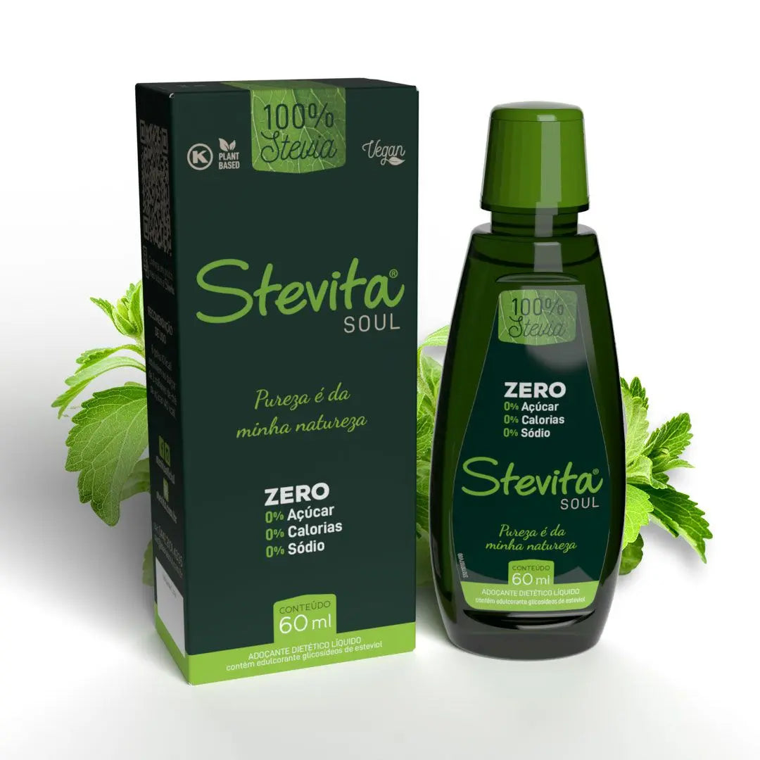 Adoçante Diet Zero Vegano Stevita Soul 100% 60ml | Stevita