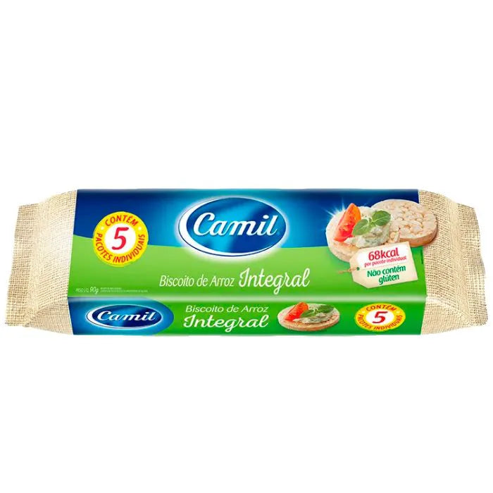 Mini Biscoito Integral de Arroz 90g | Camil