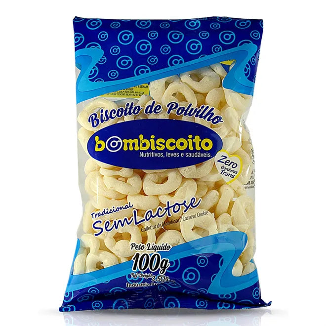 Biscoito de Polvilho S/Lactose e Glúten 100g Bombiscoito