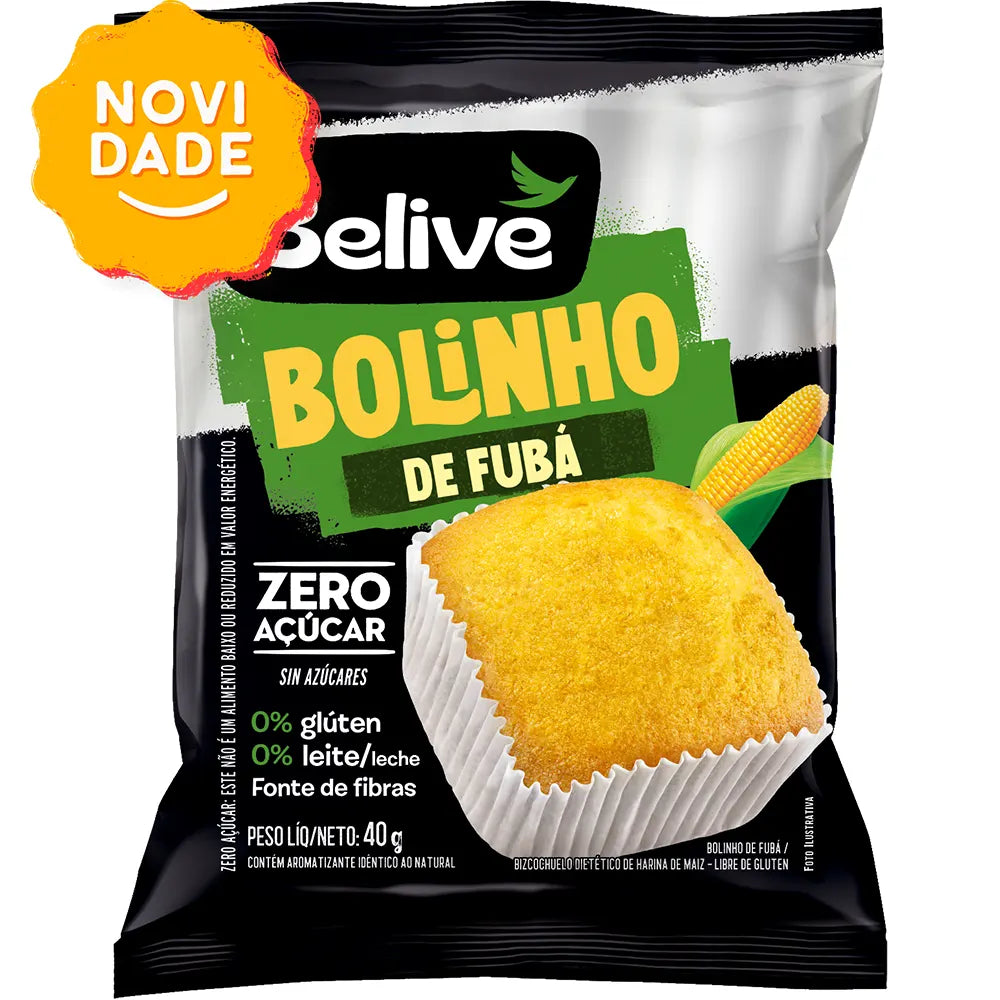 BOLINHO BELIVE S/ACUC/GLUT/LACT.10X40G FUBA