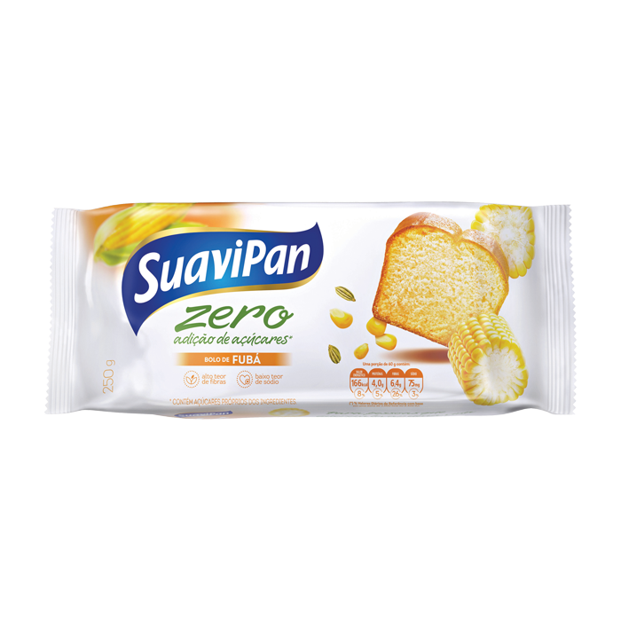 Bolo Fubá Zero Açúcar 250g Suavipan