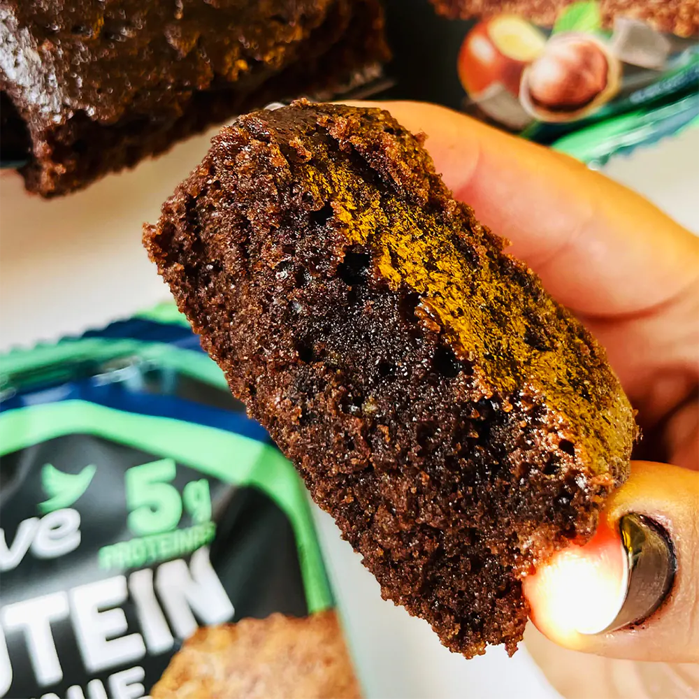 Brownie Proteico Chocolate C/Avelã Zero Açúcar, Lactose e Glúten 10 unidades 40g Belive