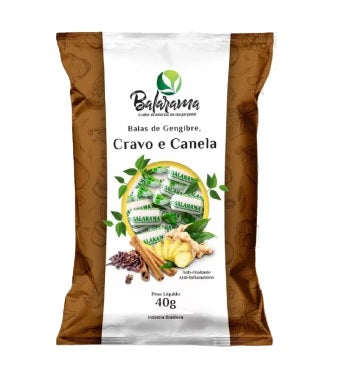 Balas De Gengibre 10 x 40g - Cravo e Canela