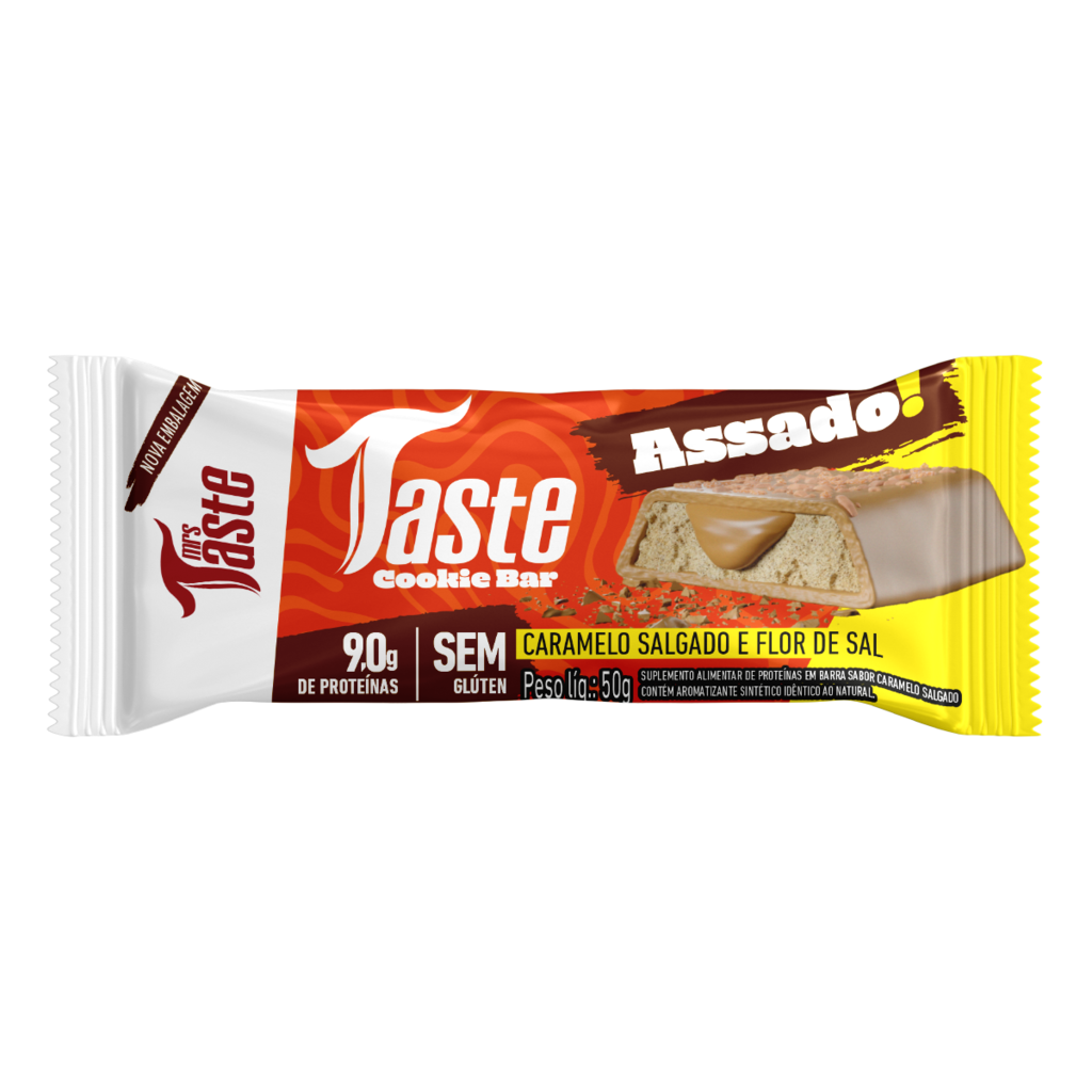 Cookies Bar Proteico Sem Glúten 12x50g - Caramelo Salgado com Flor de Sal