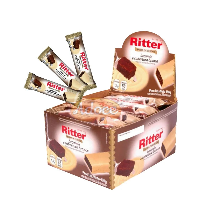 BARRA CEREAL 24X20G BROWNIE COB.CHOC.BRANCO