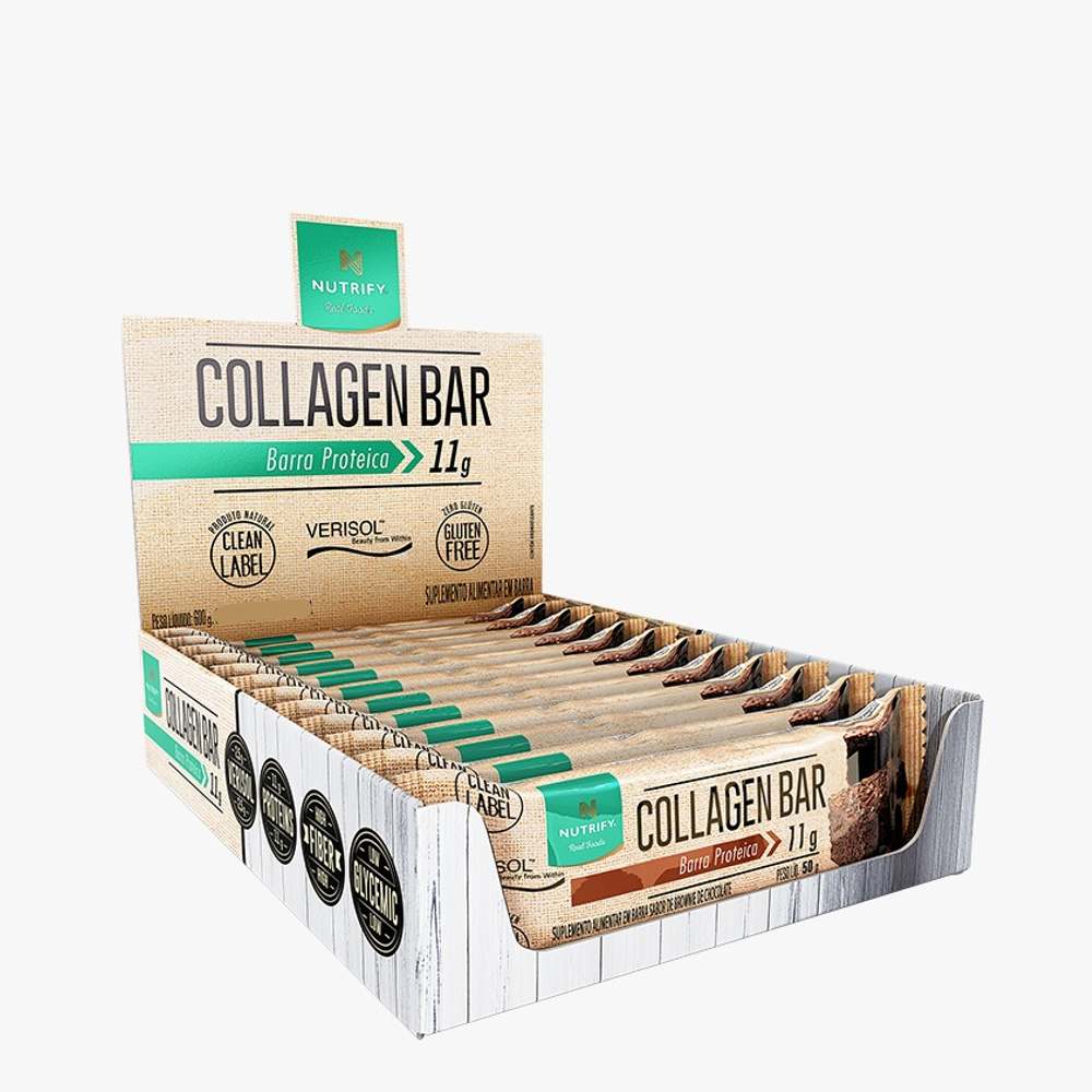 Collagen Bar Verisol Natural 10x50g sabor Brownie de Chocolate | Nutrify