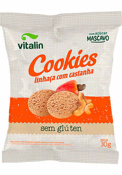 Cookies Linhaça Dourada Com Castanha 12X30G Vitalin