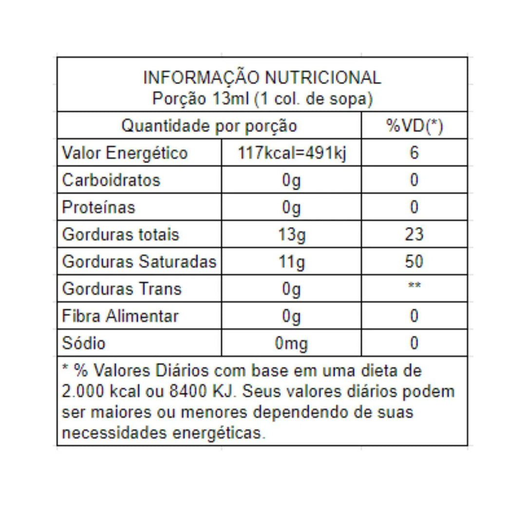 Copra Óleo de Coco sem Sabor, 200 Ml