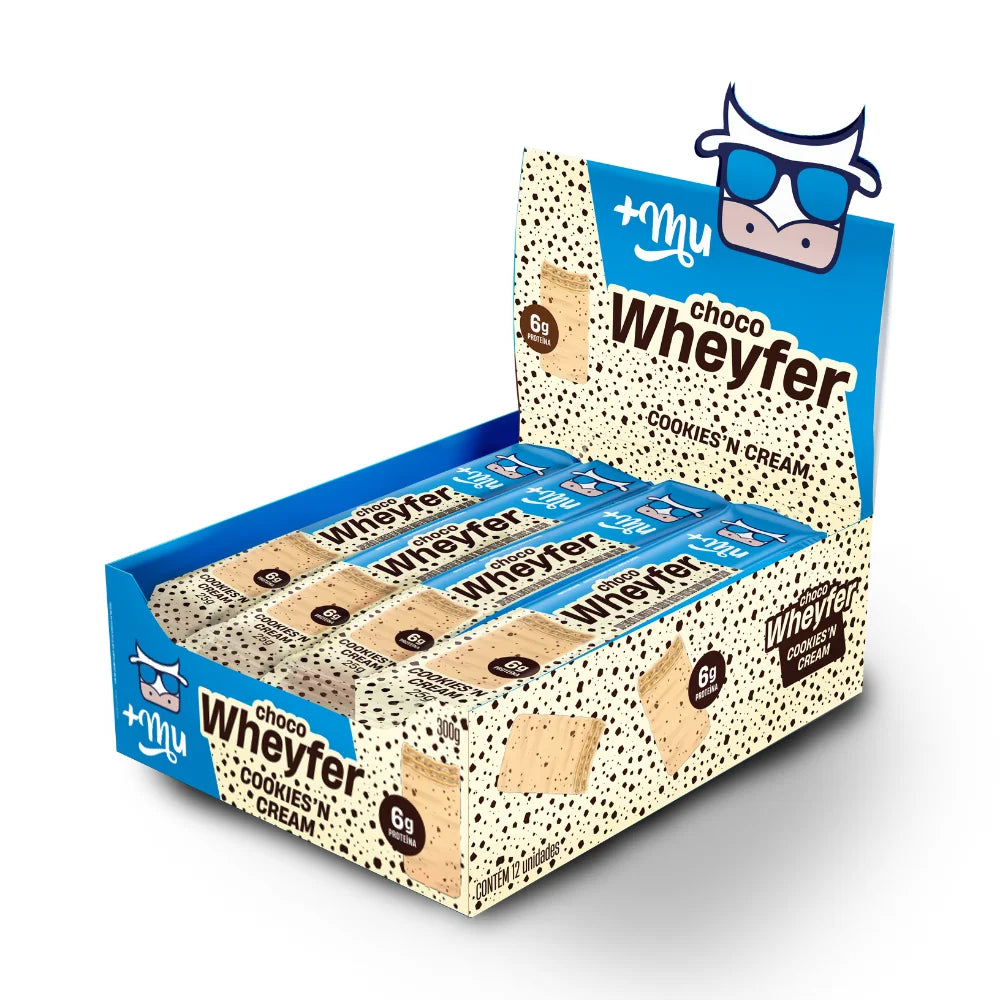 Choco Wheyfer Proteína Cookies e Cream 12 unidades 25g Mais Mu