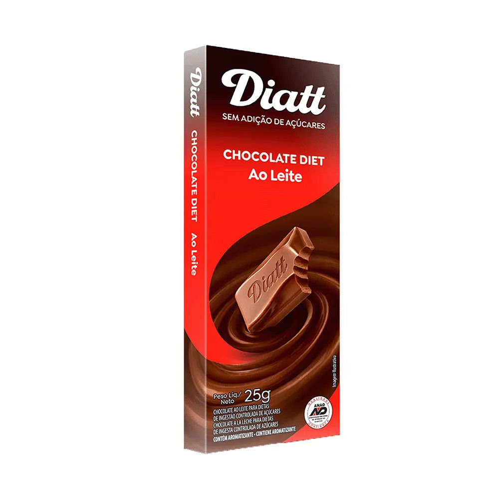 Chocolate Diet S/Açúcar 12 unidades 25g Diatt