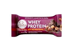 Whey protein bar 20x32g creme avelã (barra proteica) | q-vita