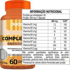 Complexo B 60 Cápsulas - Duom