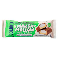 Barra Proteica Vegana Sabor Marshmallow com Leite de Coco 12x50g | Goldko